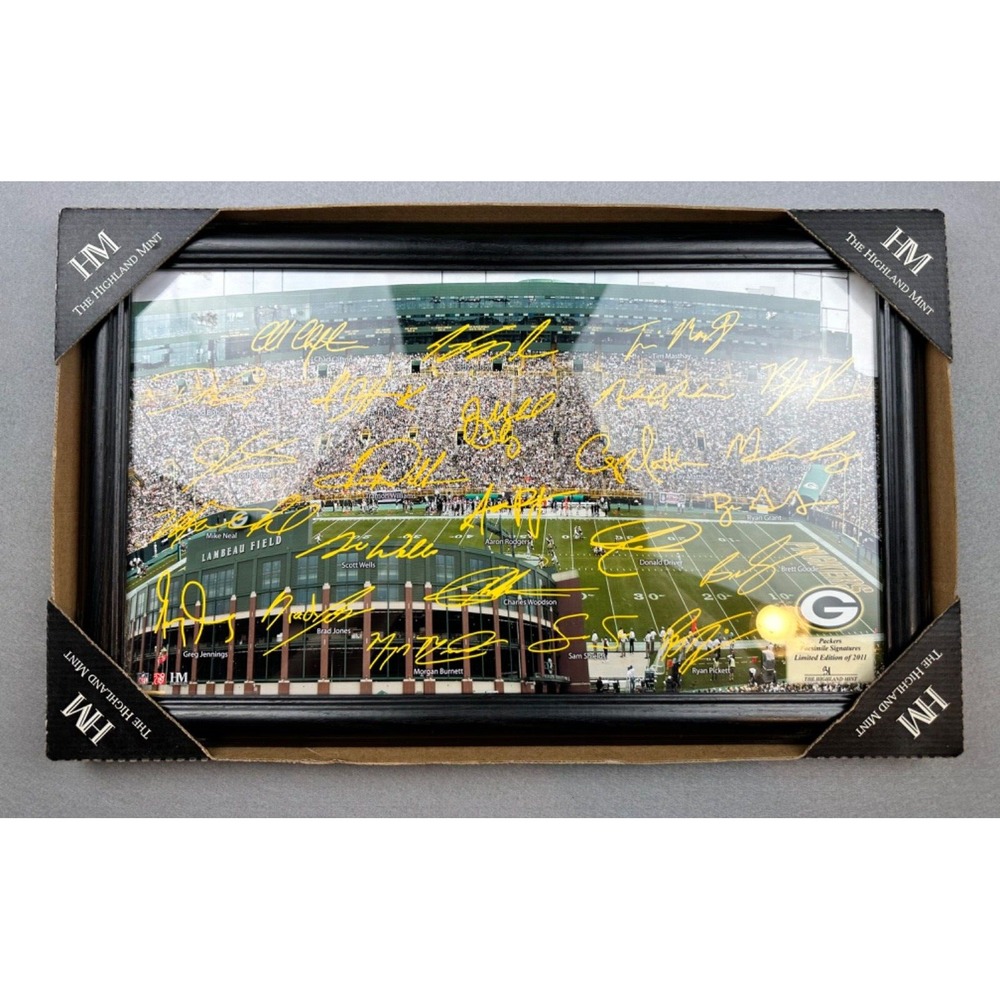 The Highland Mint‎ Green Bay Packers 2011 NFL stadium and laser signatures_19x12